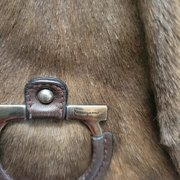 Salvatore Ferragamo Brown Fur Celtico Women's Bag‎  - Mint Condition Authentic - Picture 7 of 13